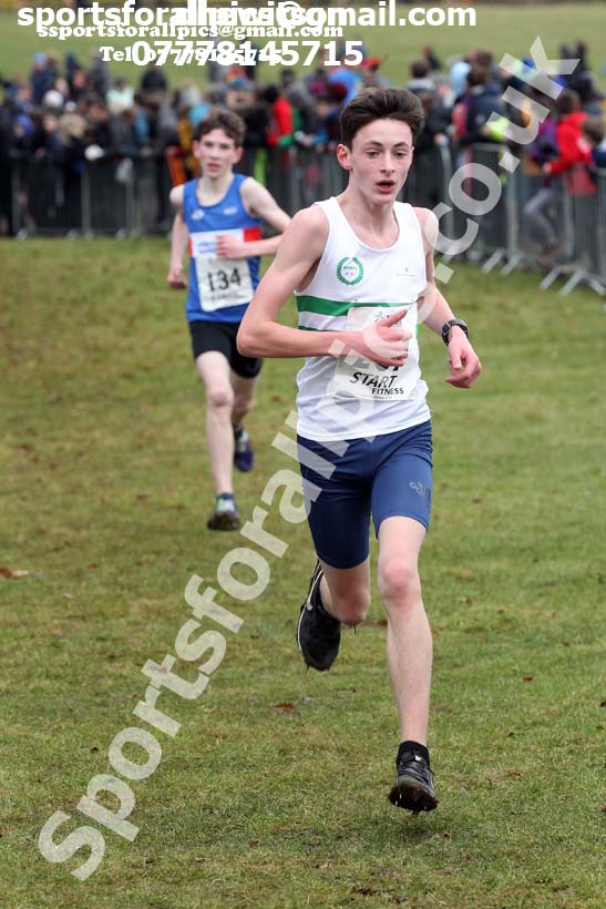 Boys under-15s Northern Cross Country Champs., Camp Hill Estate, Kirklington.  Photo: David T. Hewitson/Sports for All Pics